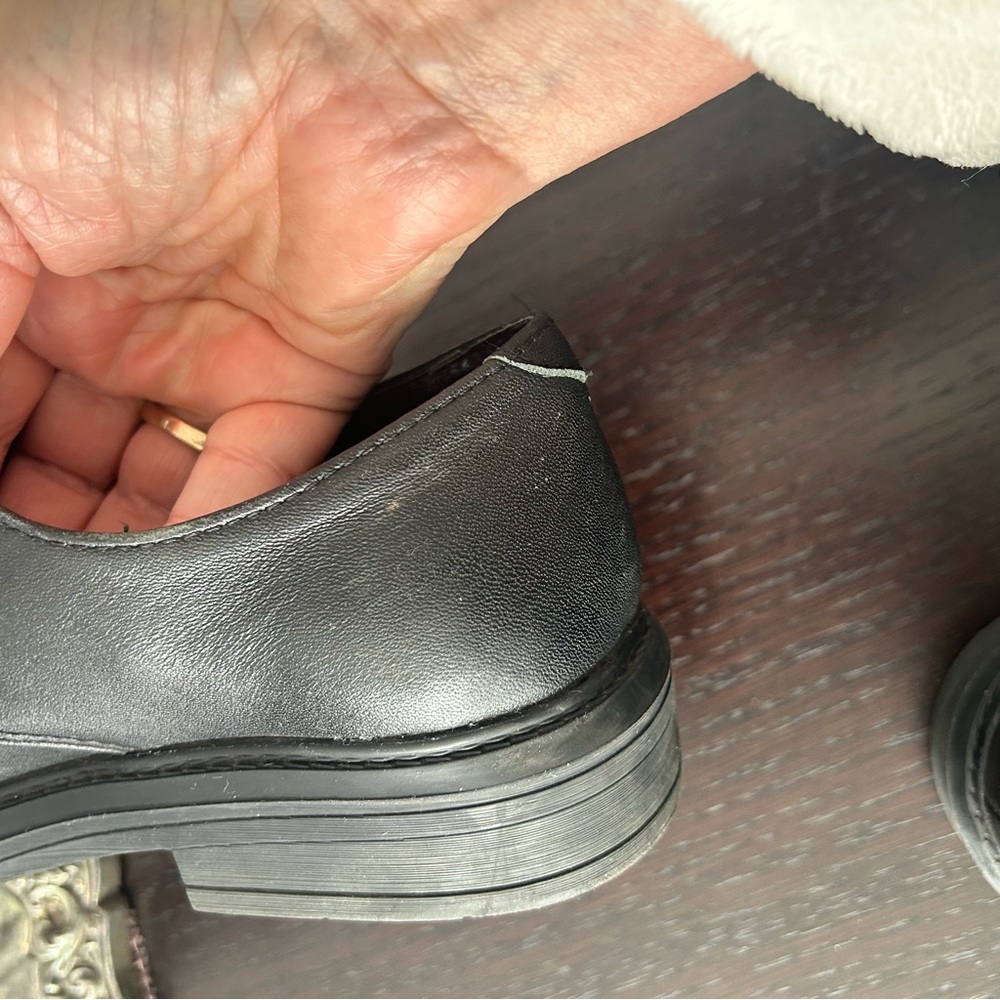 Olli Women’s  Black Leather Derby Shoes with Toe Embellishments. Size EU 38 - Picture 13 of 16